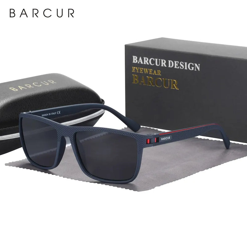 Óculos de sol UNISSEX Barcur design tr90 polarizado com proteção UV400