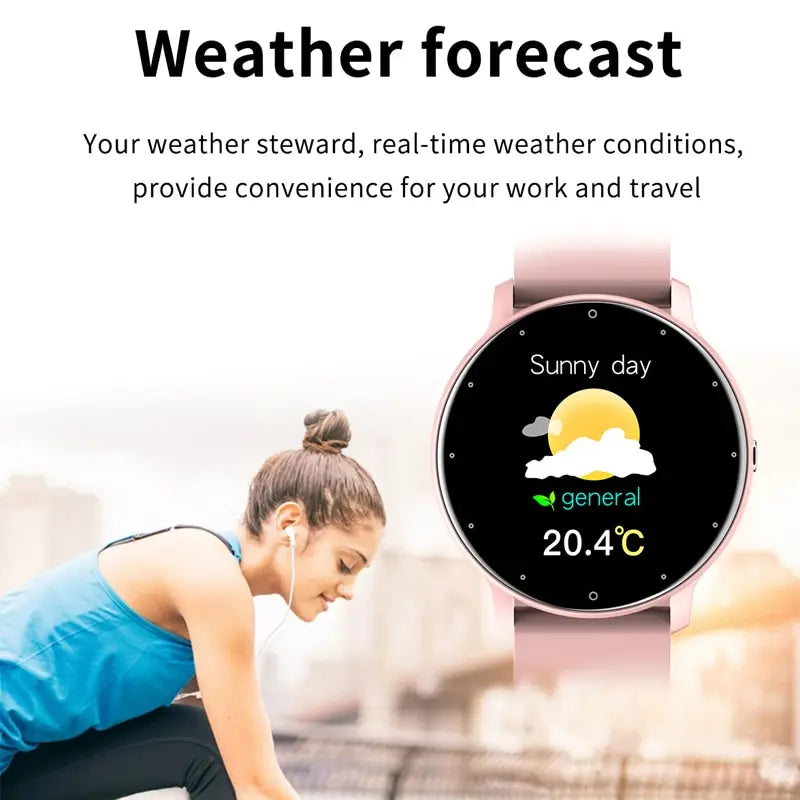 Relógio Inteligente ip67 Lige, RAM 128MB, UNISSEX, tela de toque completa esporte fitness, à prova d'água, bluetooth para android ios smartwatch